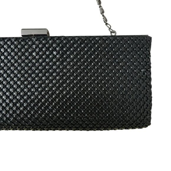 Black Clutch Bag by Jessica McClintock vintage 80s - Picture 4 of 8